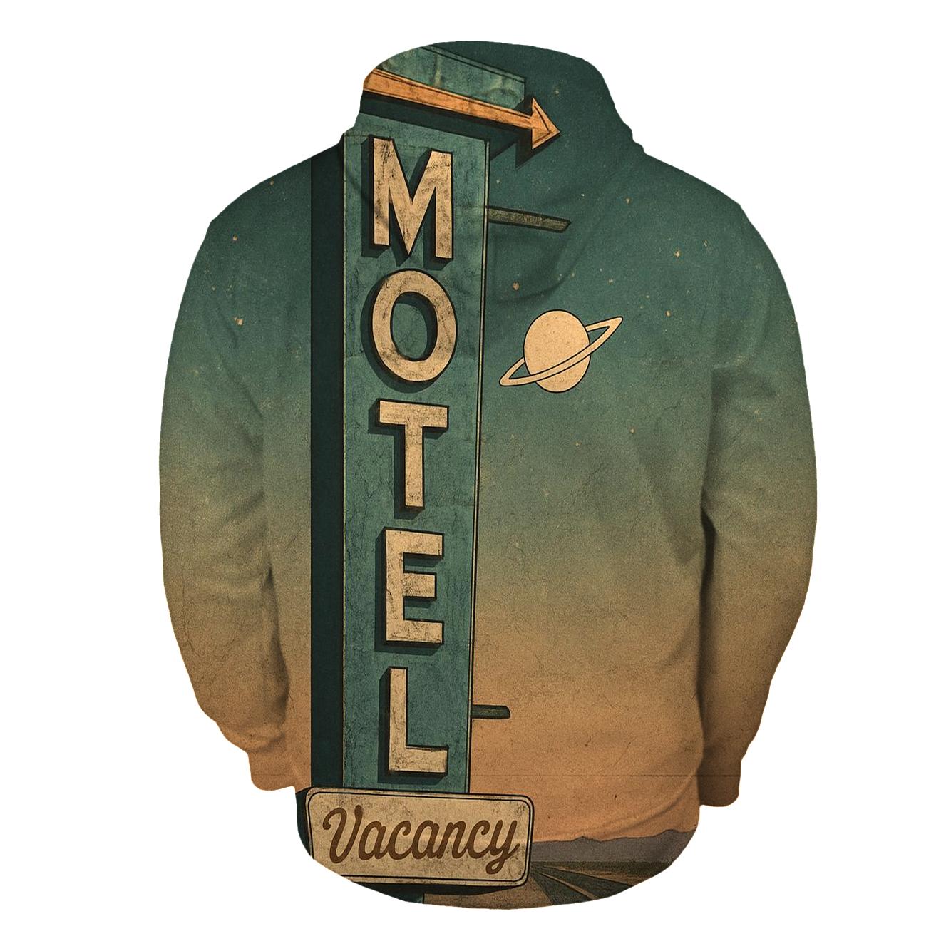 Vintage Space Age Motel Sign lightweight hoodies