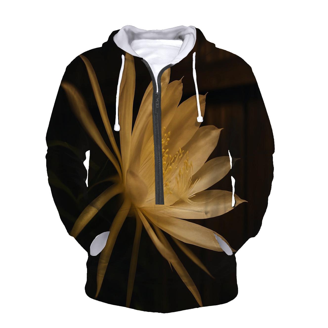 Night Blooming Cereus Opening Under Porch Light hoodies fashion