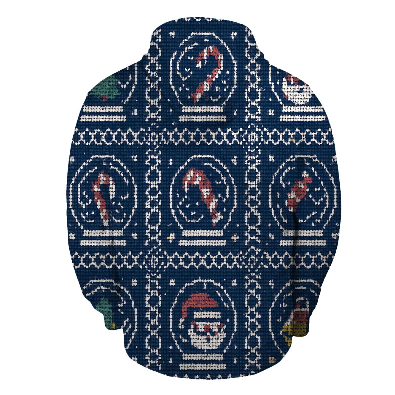 Tinsel Tornado Snow Globe Grid Design hoodie trends