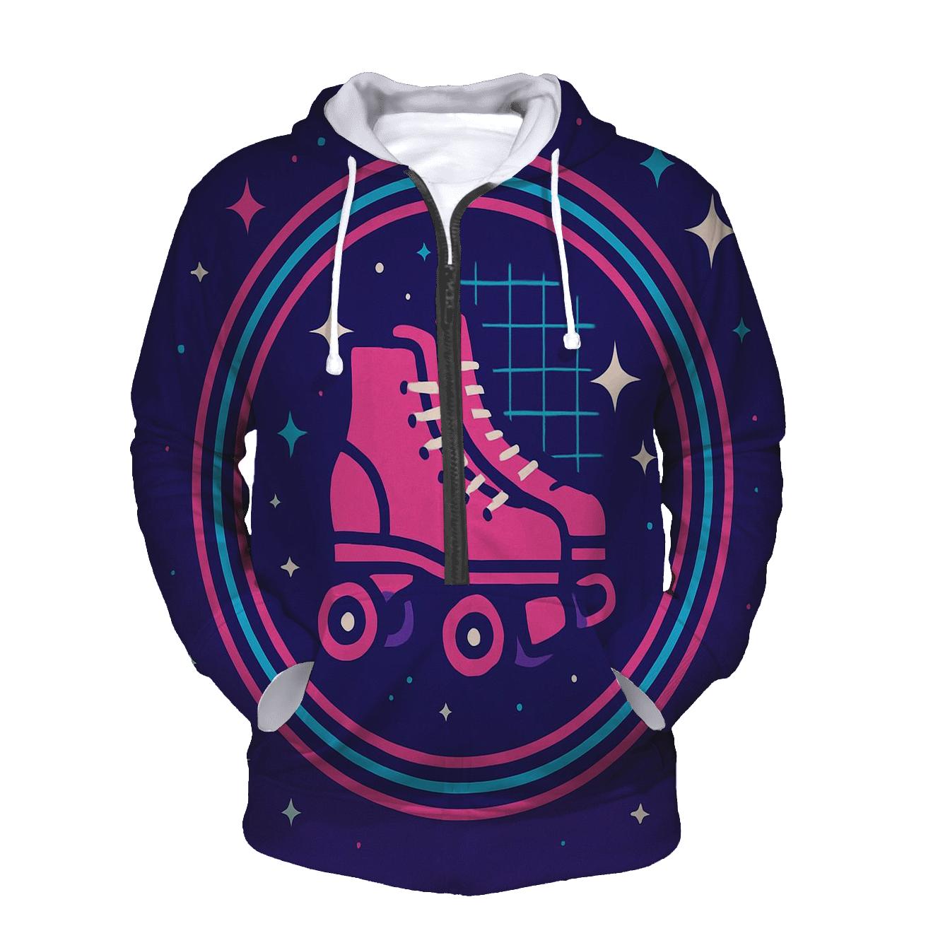 Neon Roller Rink Constellation custom hoodies
