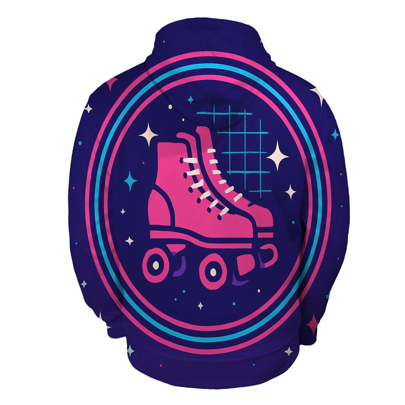 Neon Roller Rink Constellation custom hoodies