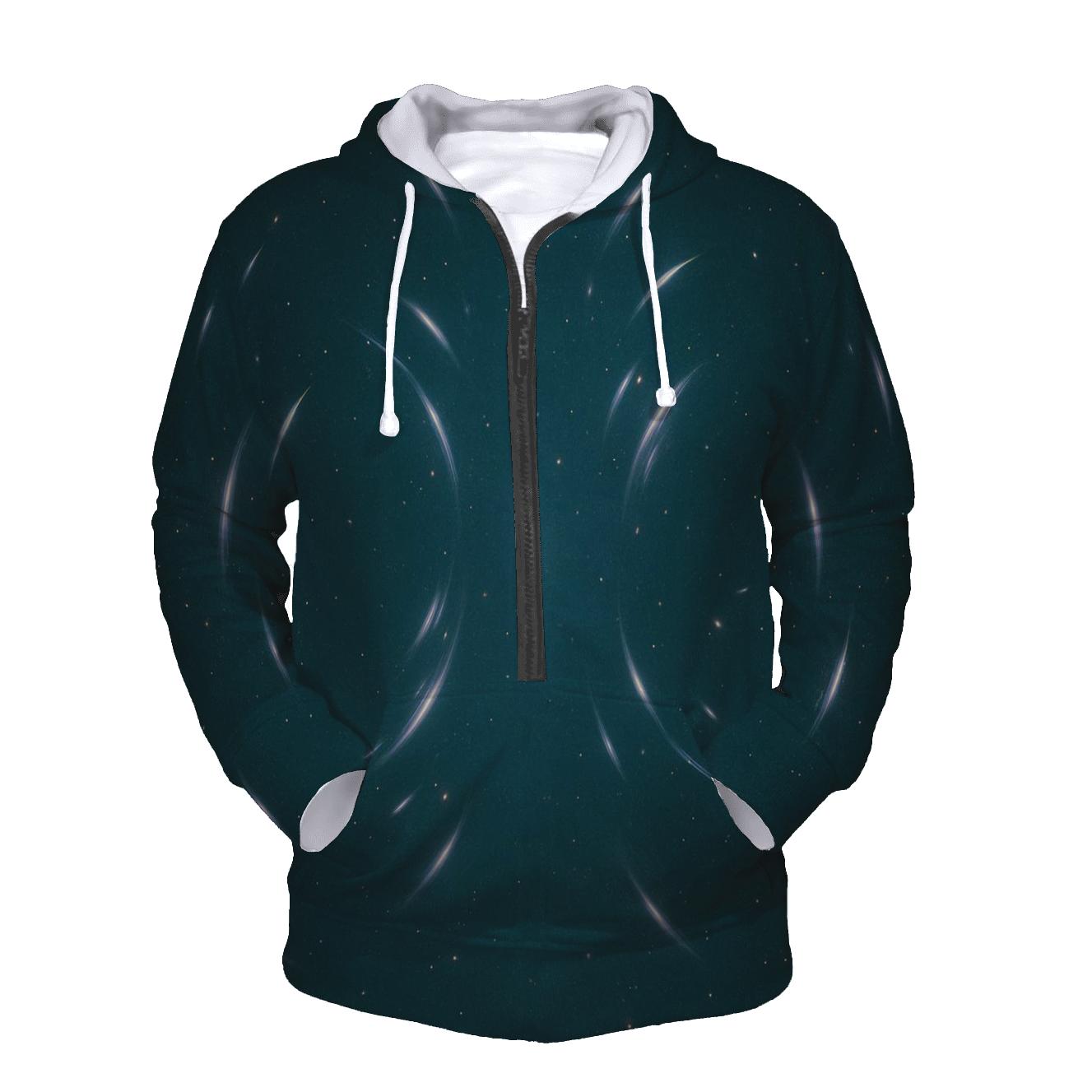 Gravitational Lens Arc Lattice graphic hoodies