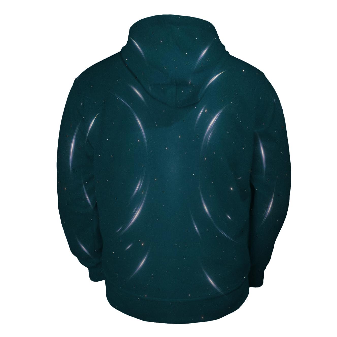 Gravitational Lens Arc Lattice graphic hoodies