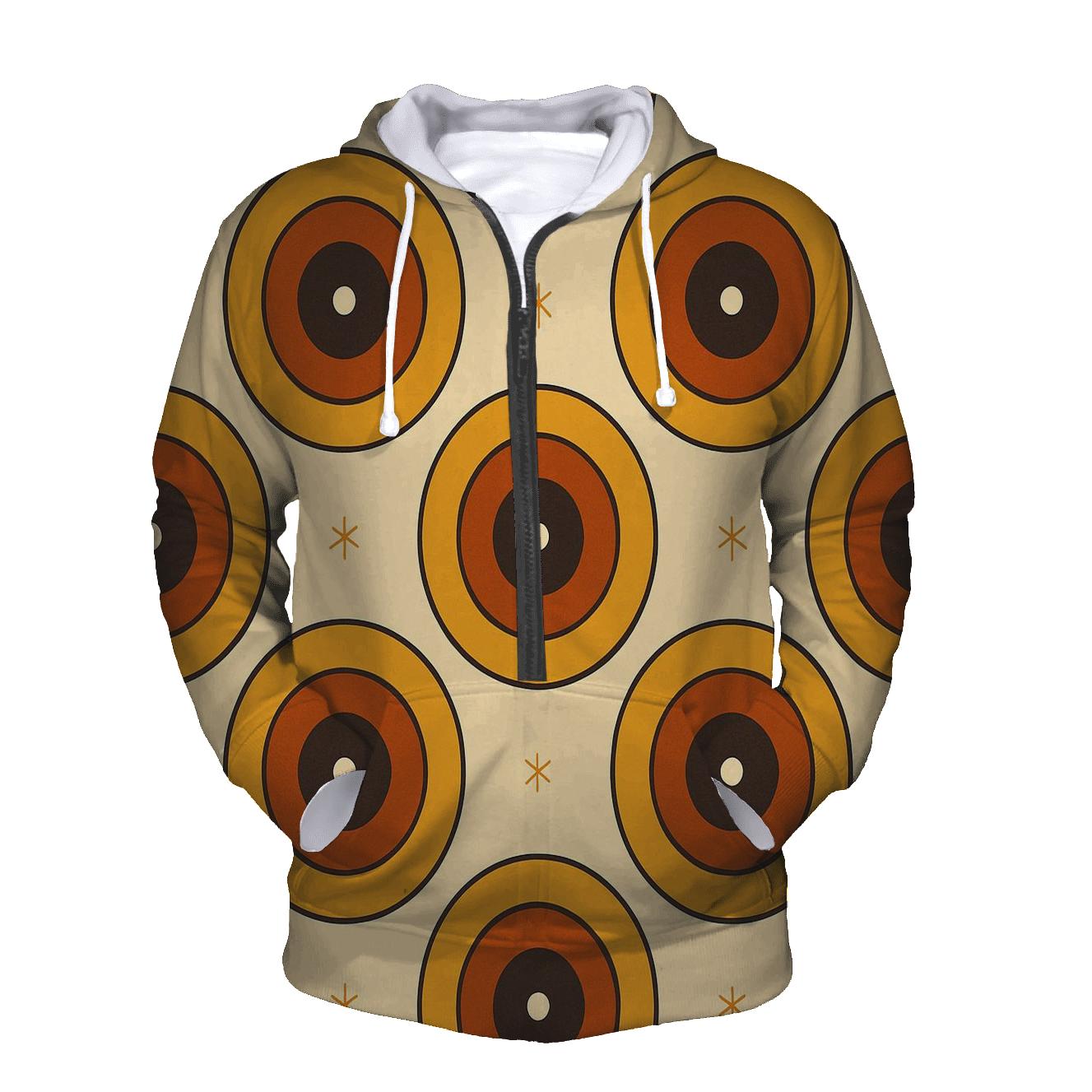 Groovy Record Label Rings lightweight hoodies