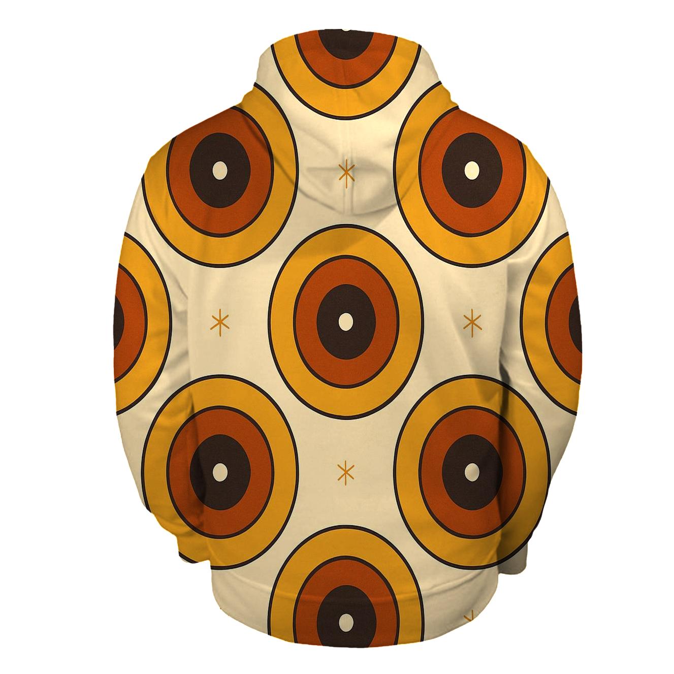 Groovy Record Label Rings lightweight hoodies