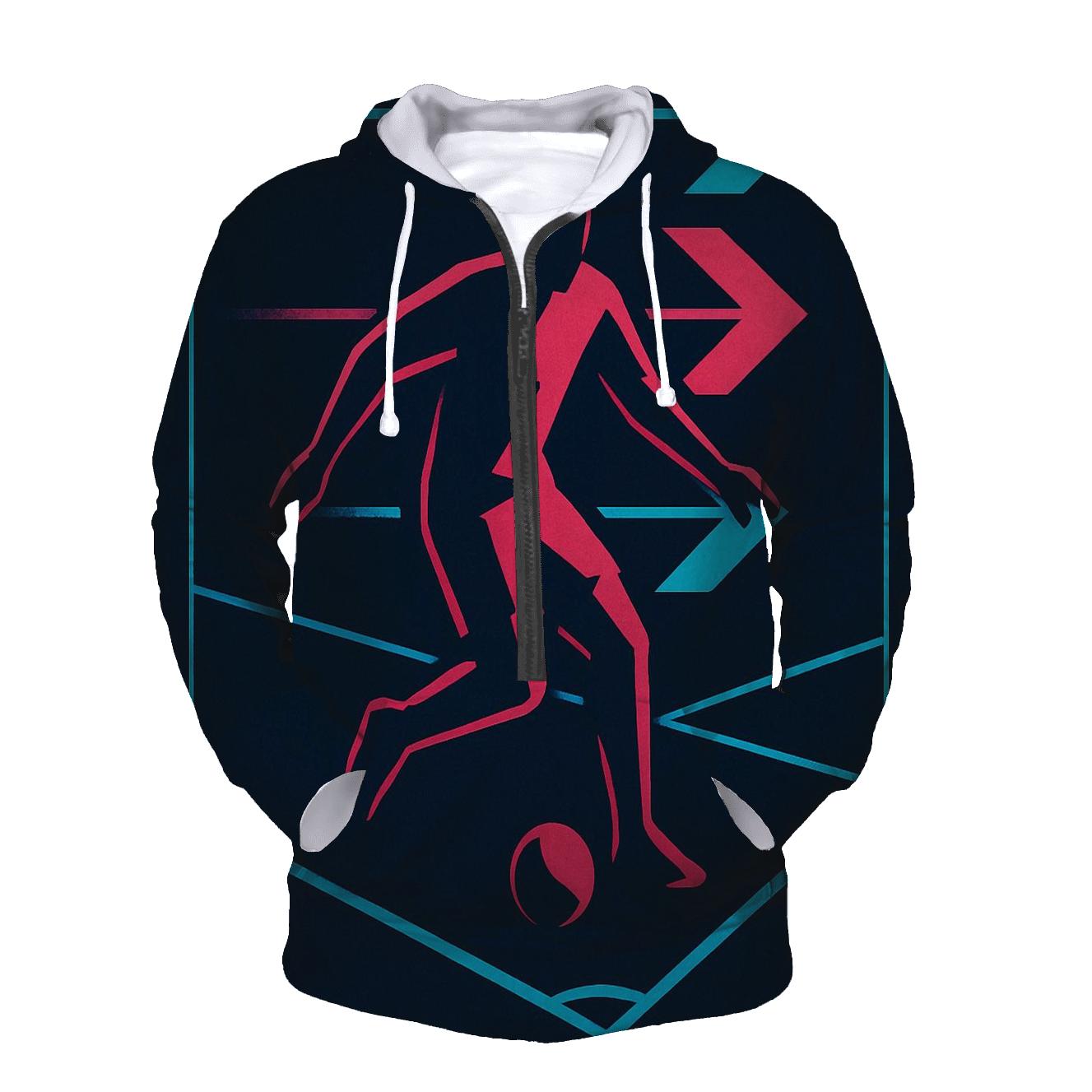Neon Night Futsal Geometry hoodie designs