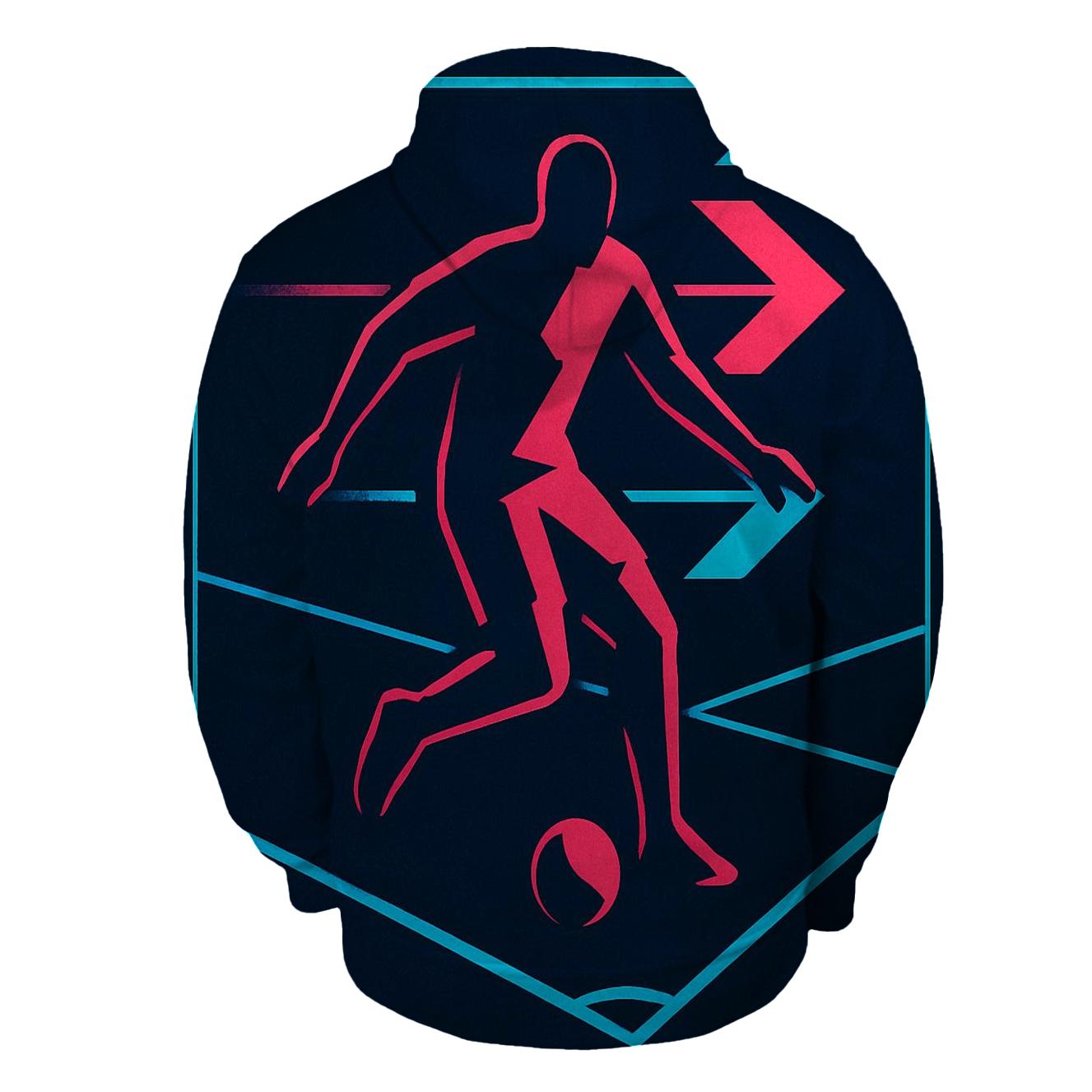 Neon Night Futsal Geometry hoodie designs