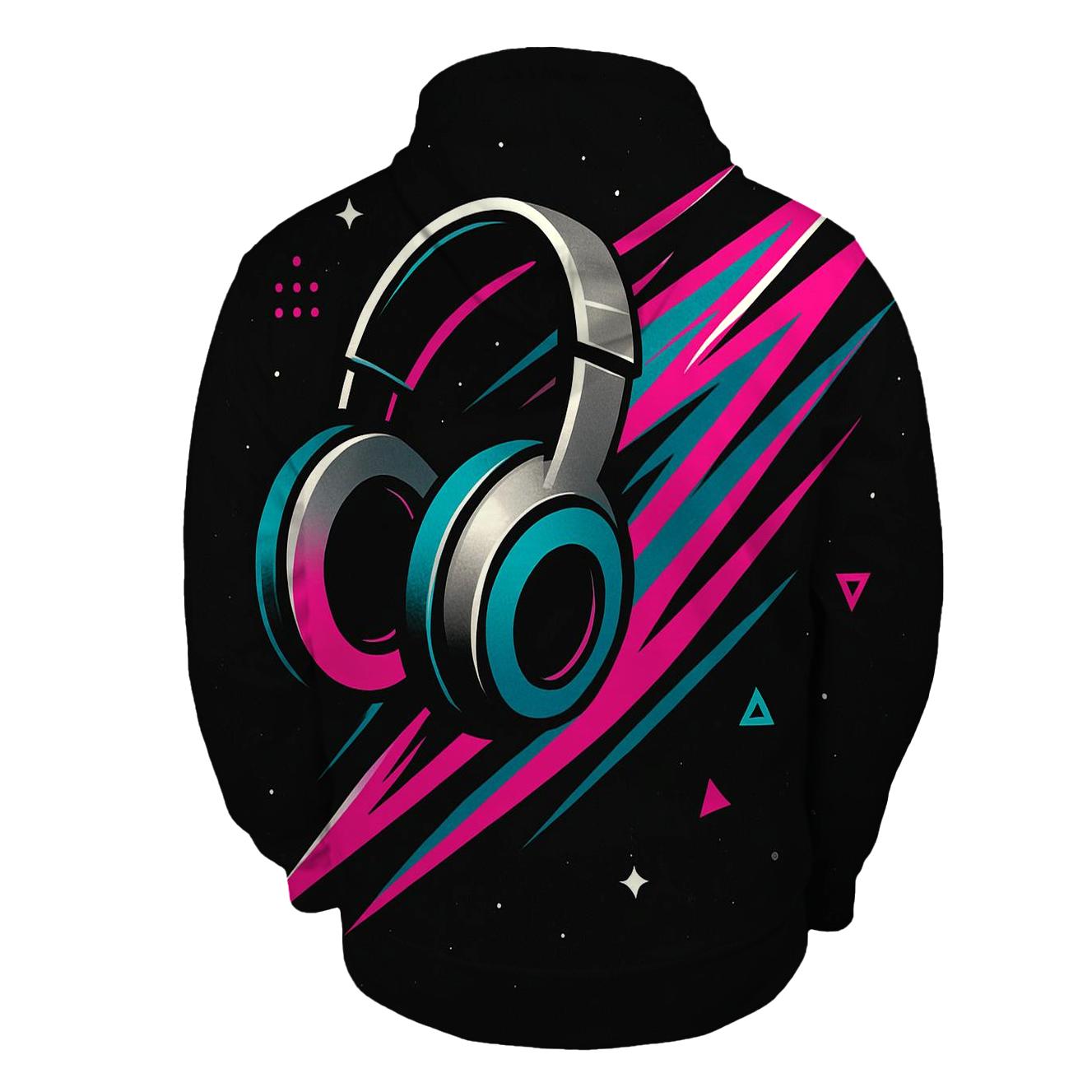 Chrome Comet Headphones zip-up hoodies