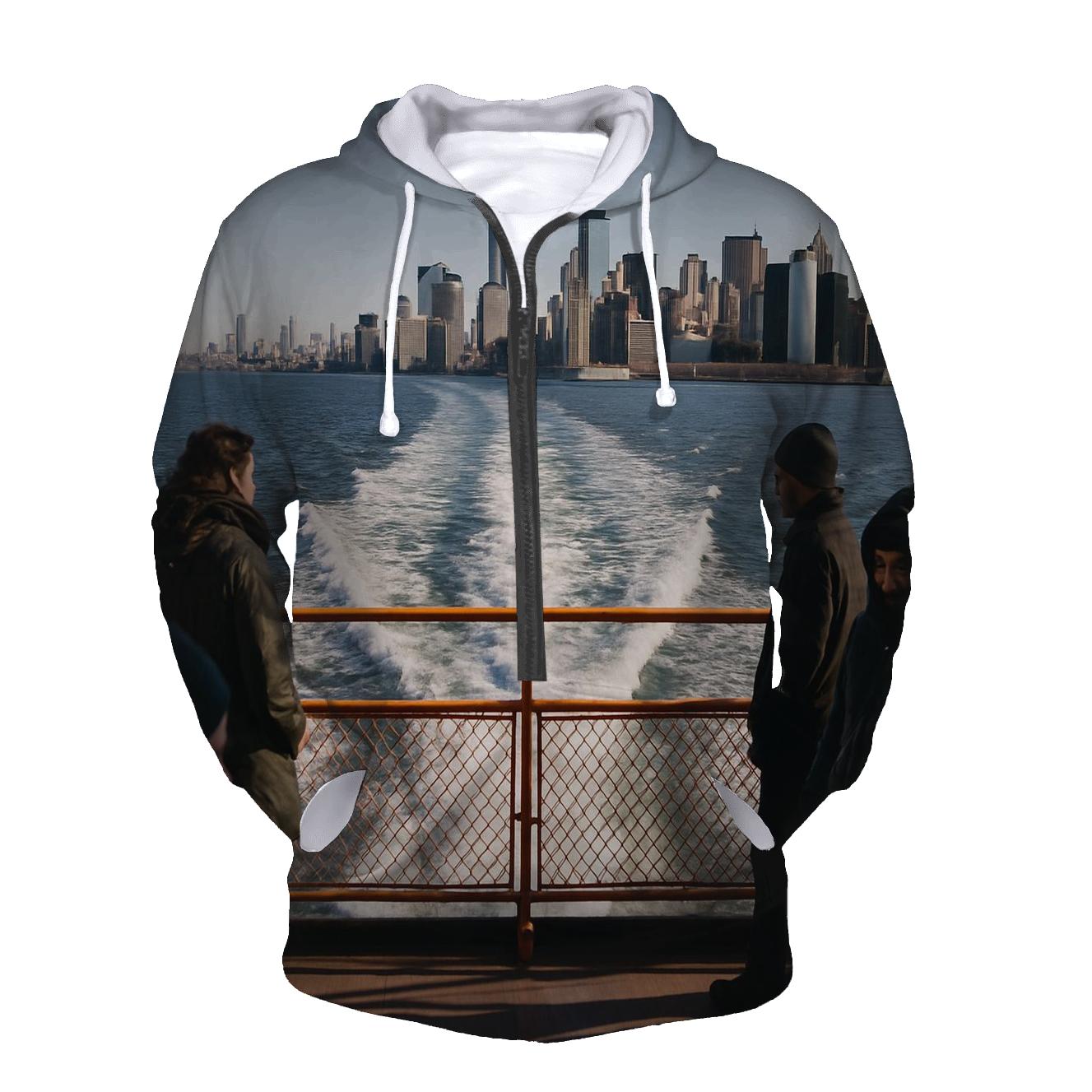 Staten Island Ferry Wake Framing Lower Manhattan hoodie designs