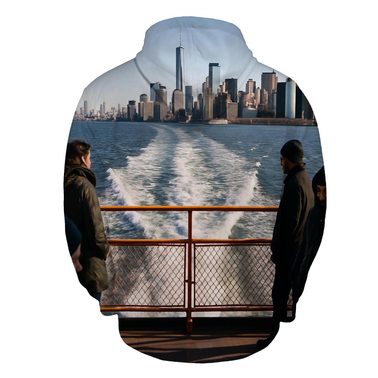 Staten Island Ferry Wake Framing Lower Manhattan hoodie designs