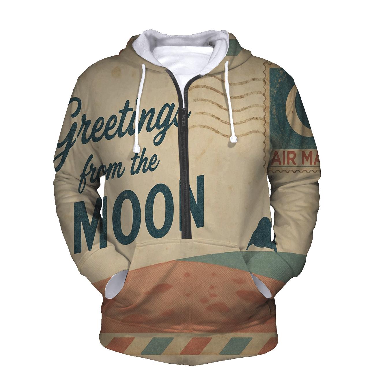 Retro Air Mail Postcard From The Moon hoodie trends