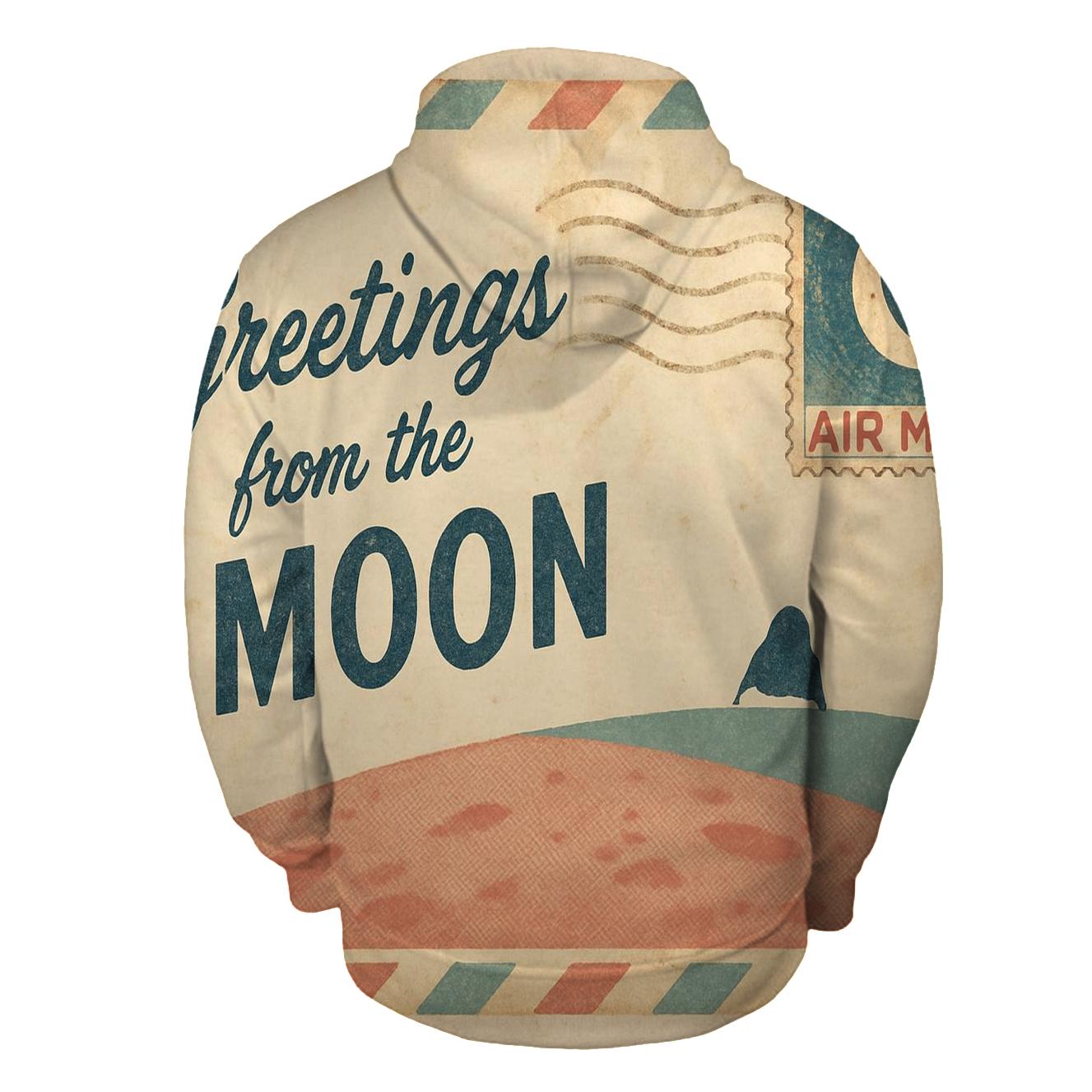 Retro Air Mail Postcard From The Moon hoodie trends