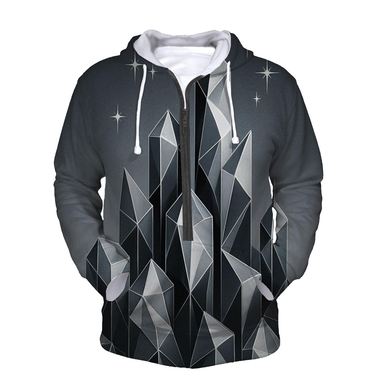 Charcoal Facet Skyline hoodie designs