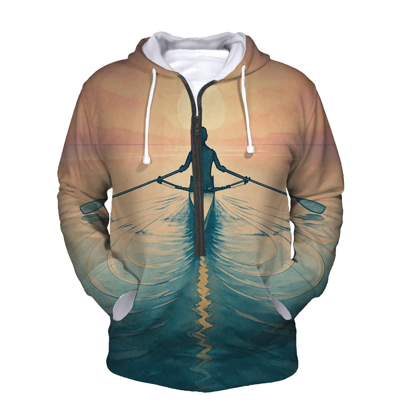 Coastal Rowing Sunrise Rhythm hoodies fashion