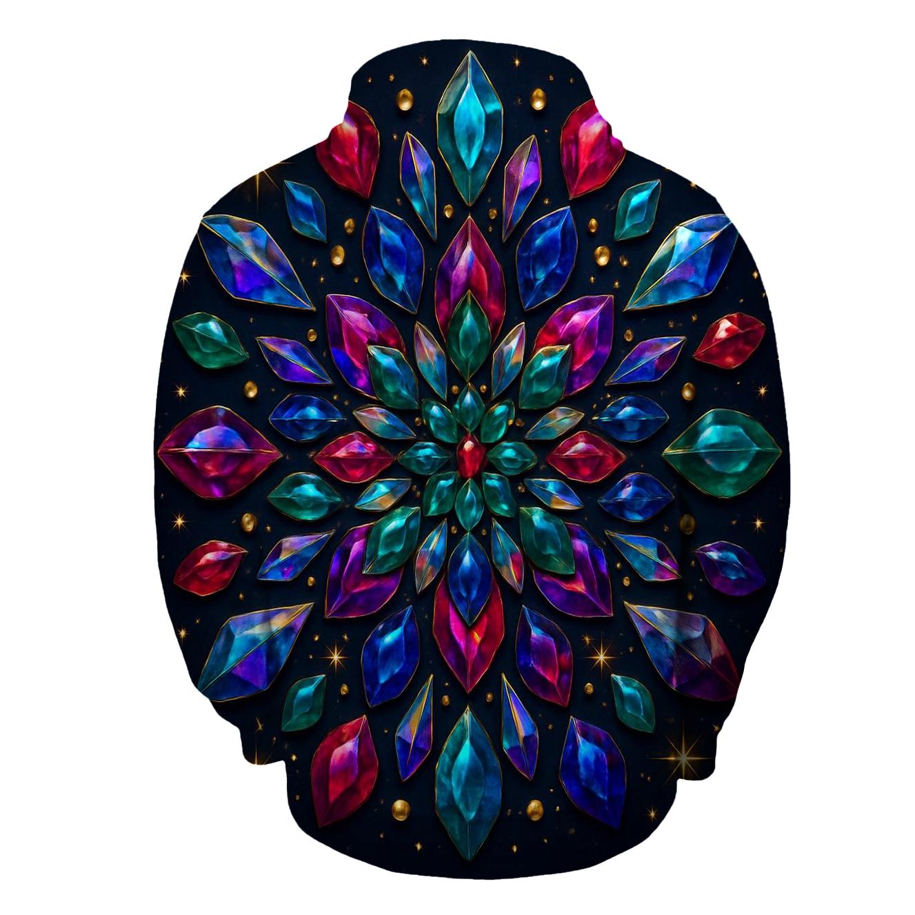 Jewel Prism Bloom Mandala heavyweight hoodies