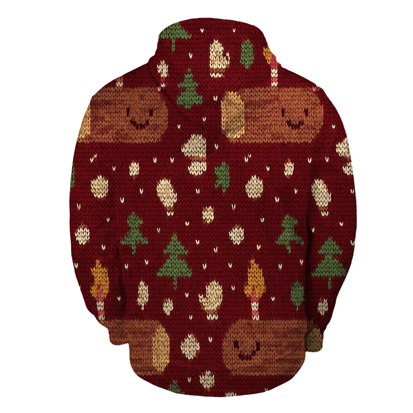 Jolly Yule Log Pixel Parade Design printed hoodies
