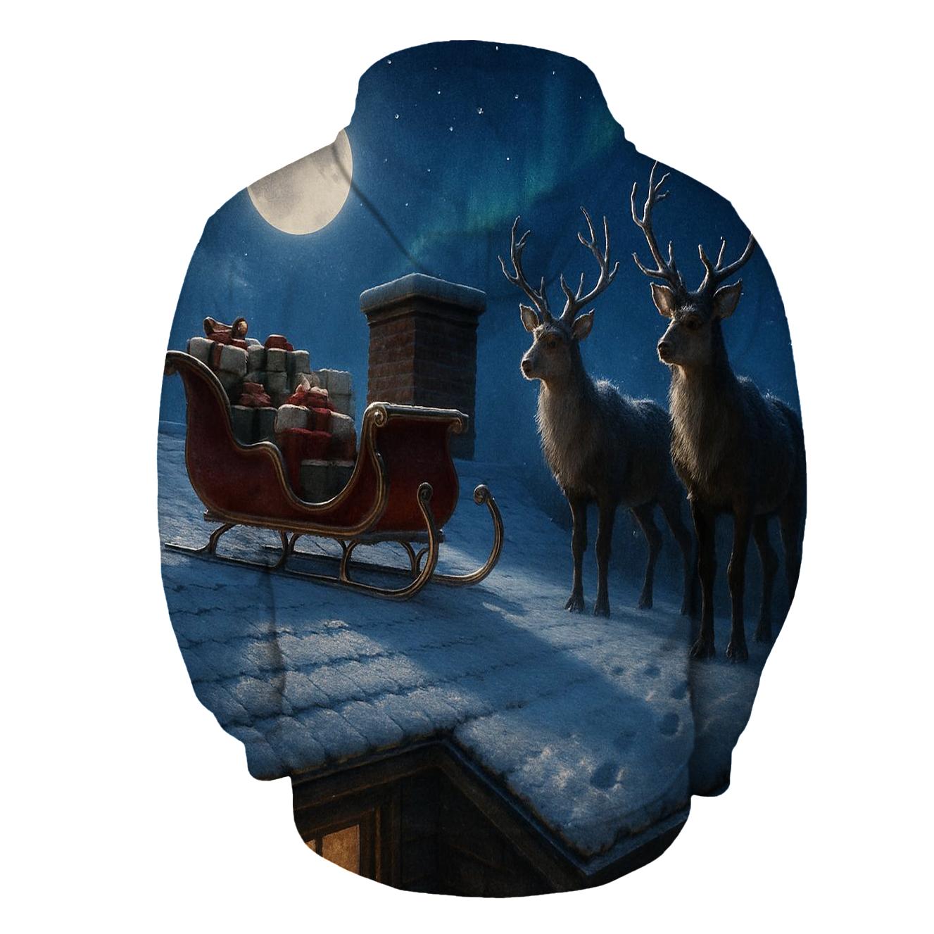 Midnight Sleigh On A Frosted Rooftop hoodie trends