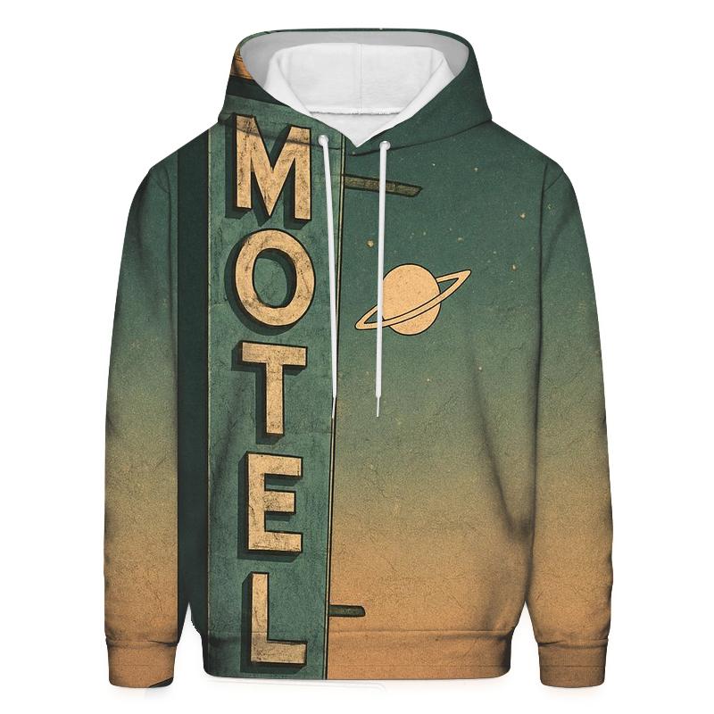 Vintage Space Age Motel Sign zip-up hoodies