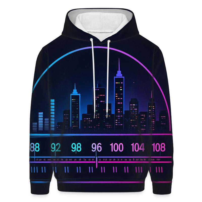 Neon Dial Skyline pullover hoodies