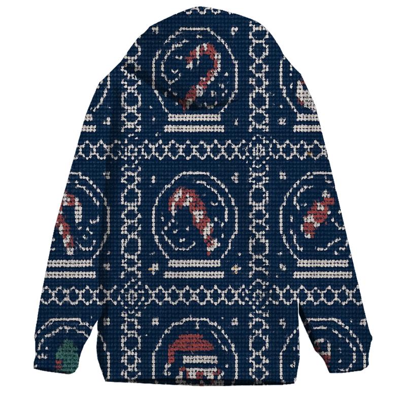 Tinsel Tornado Snow Globe Grid Design hoodie designs