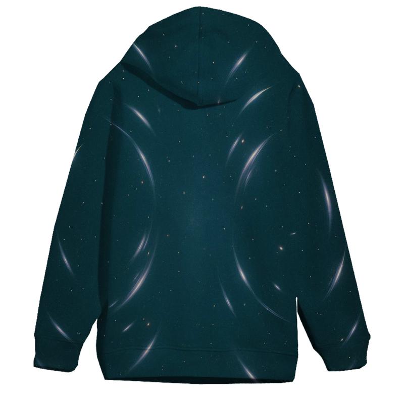 Gravitational Lens Arc Lattice embroidered hoodies
