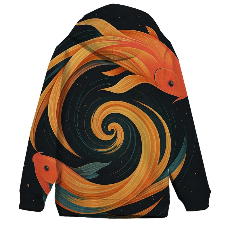 Solar Wind Koi Spiral pullover hoodies