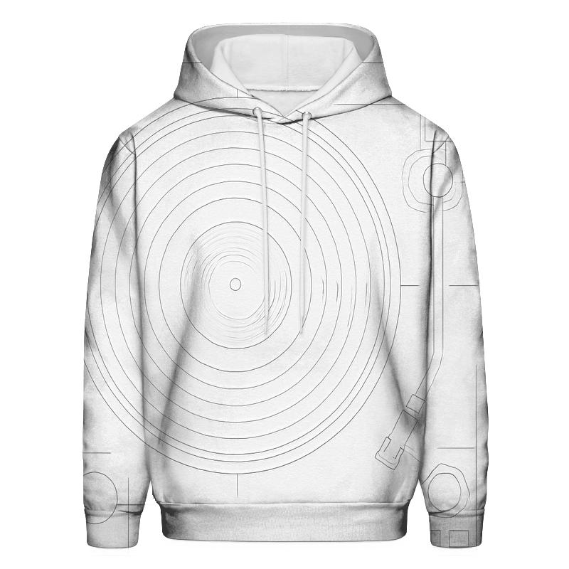 Monochrome Turntable Blueprint hoodie designs