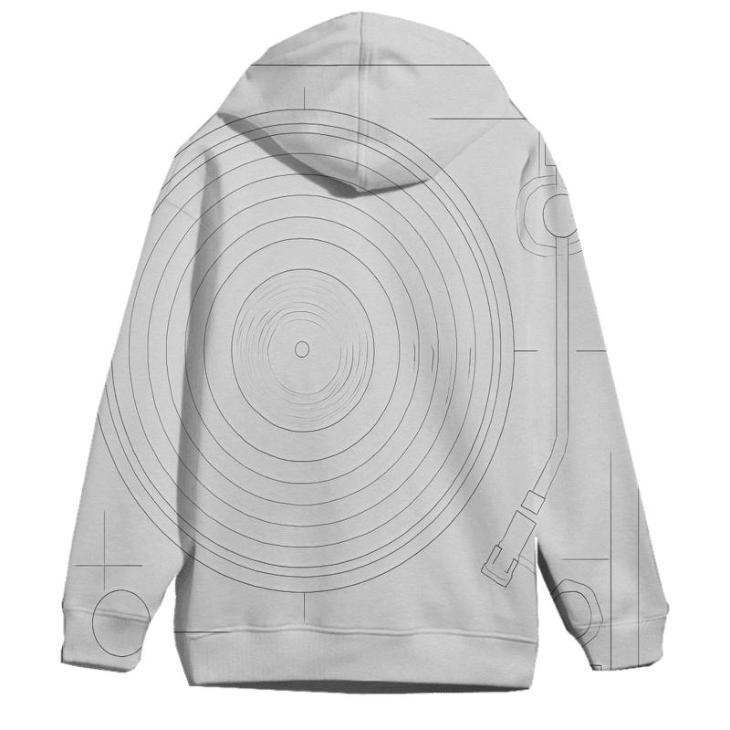 Monochrome Turntable Blueprint hoodie designs