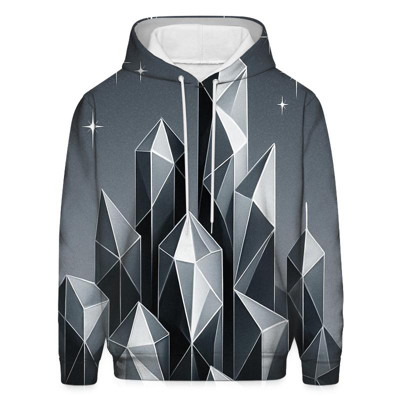 Charcoal Facet Skyline graphic hoodies