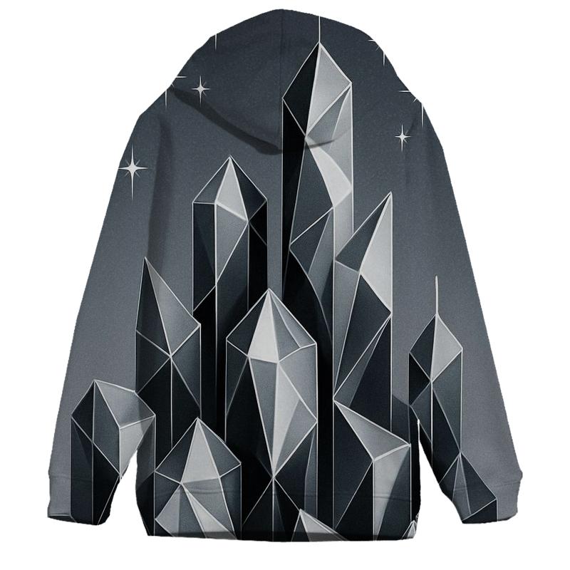 Charcoal Facet Skyline graphic hoodies