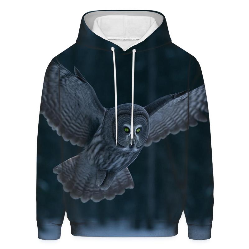 Boreal Stillness Great Gray Owl hoodie styles