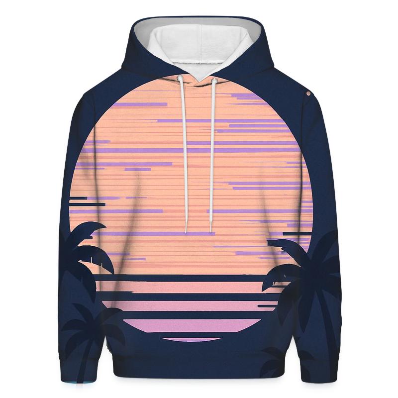 VHS Moonrise Scanlines designer hoodies