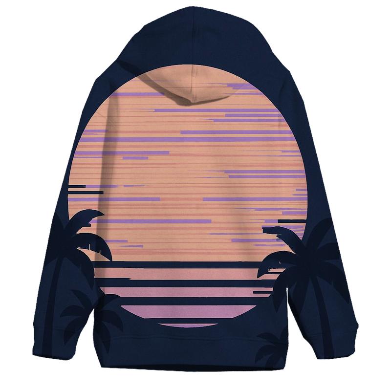 VHS Moonrise Scanlines designer hoodies
