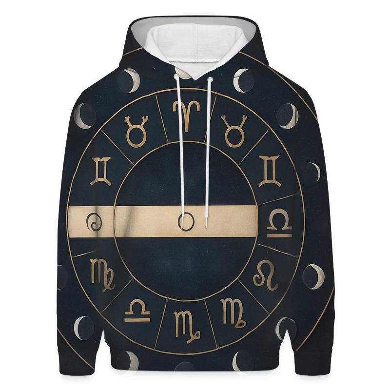 Zodiac Wheel With Lunar Nodes Chart custom hoodies