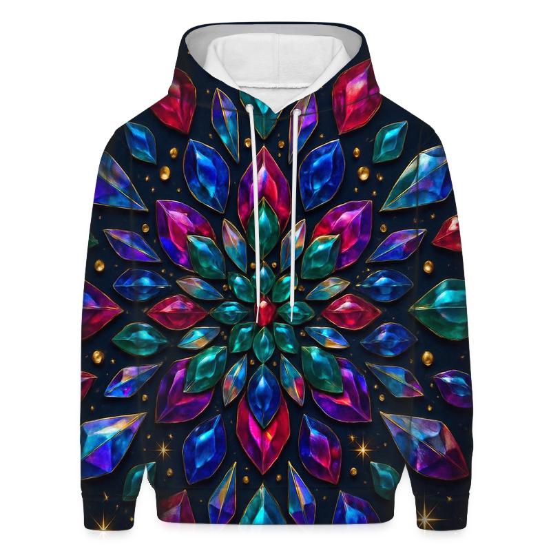 Jewel Prism Bloom Mandala designer hoodies