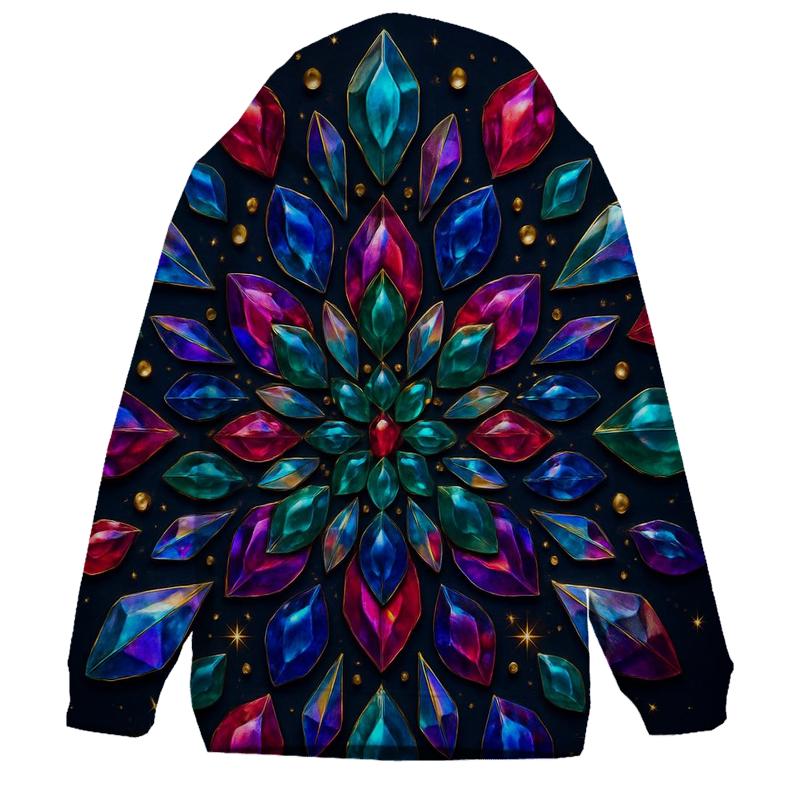 Jewel Prism Bloom Mandala designer hoodies