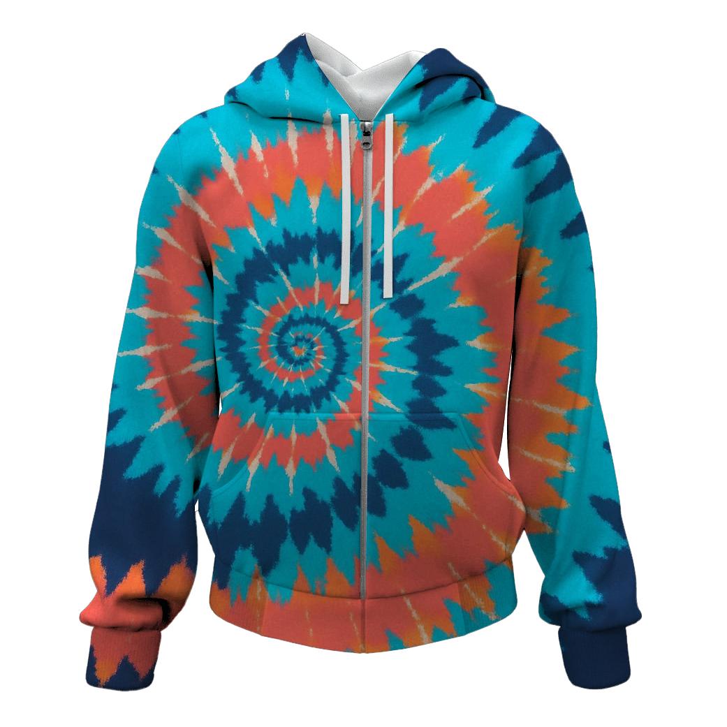 Solar Flare Spiral Overdye Whorl hoodie designs