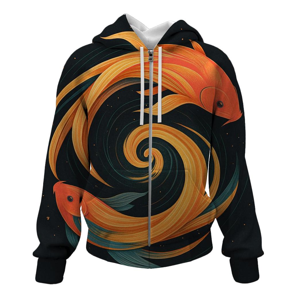 Solar Wind Koi Spiral hoodie styles