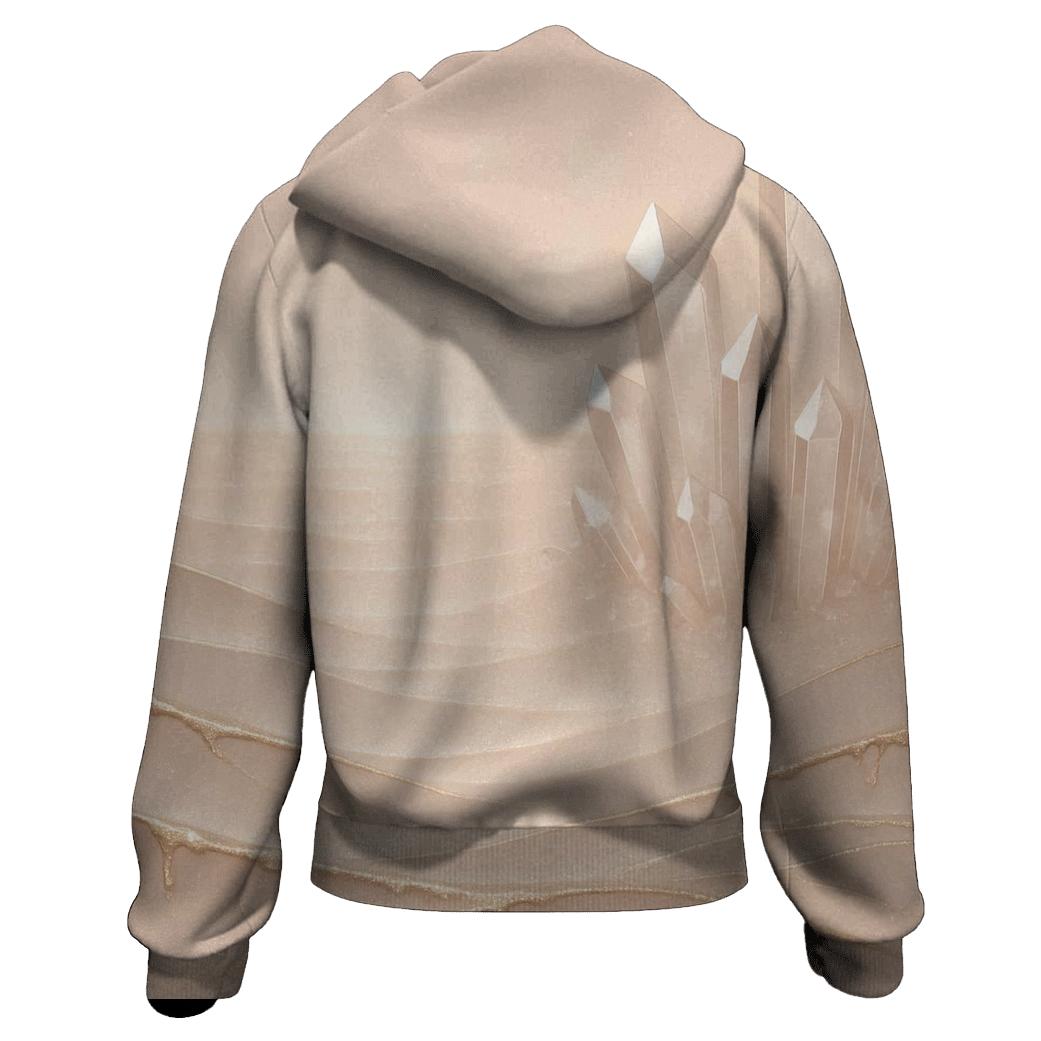 Champagne Crystal Tides zip-up hoodies