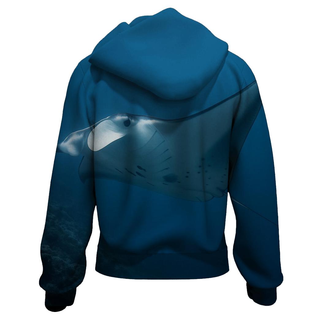 Thermocline Glide Reef Manta Ray heavyweight hoodies