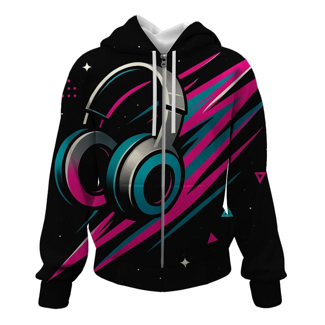 Chrome Comet Headphones graphic hoodies