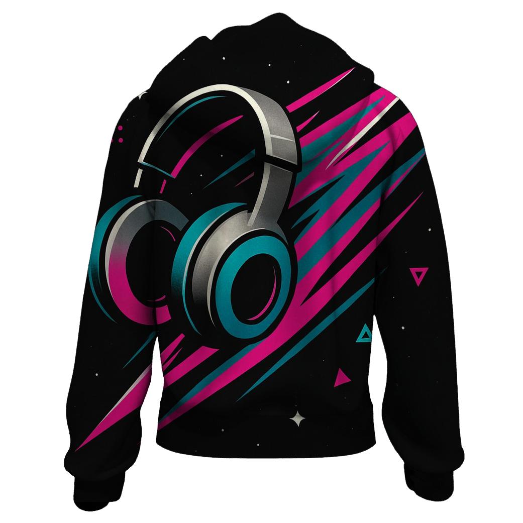 Chrome Comet Headphones graphic hoodies