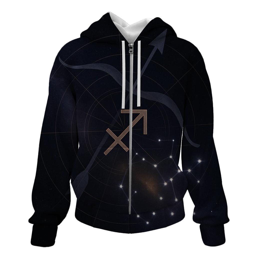 Sagittarius Archer Galactic Compass hoodie styles