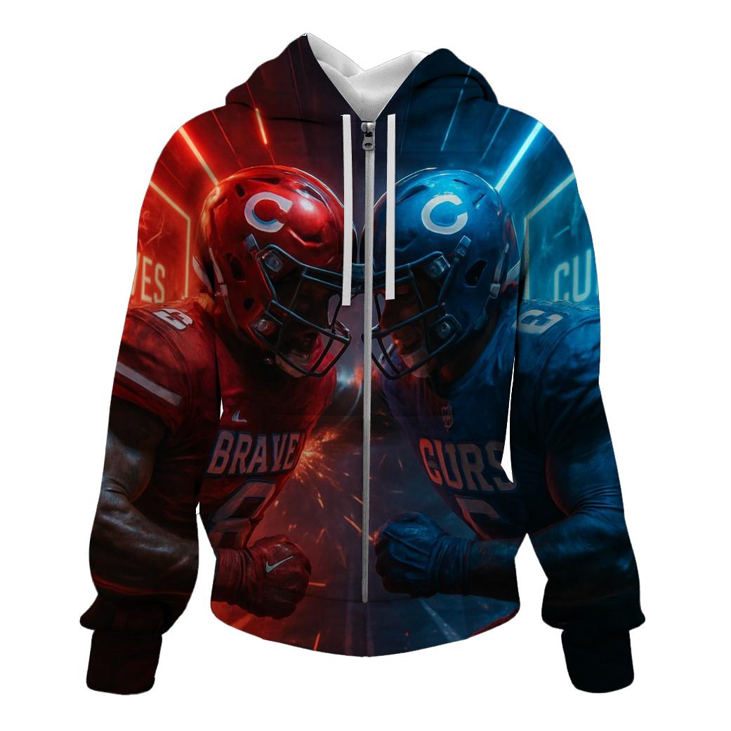 Neon Tunnel Faceoff Braves Vs Cubs graphic hoodies