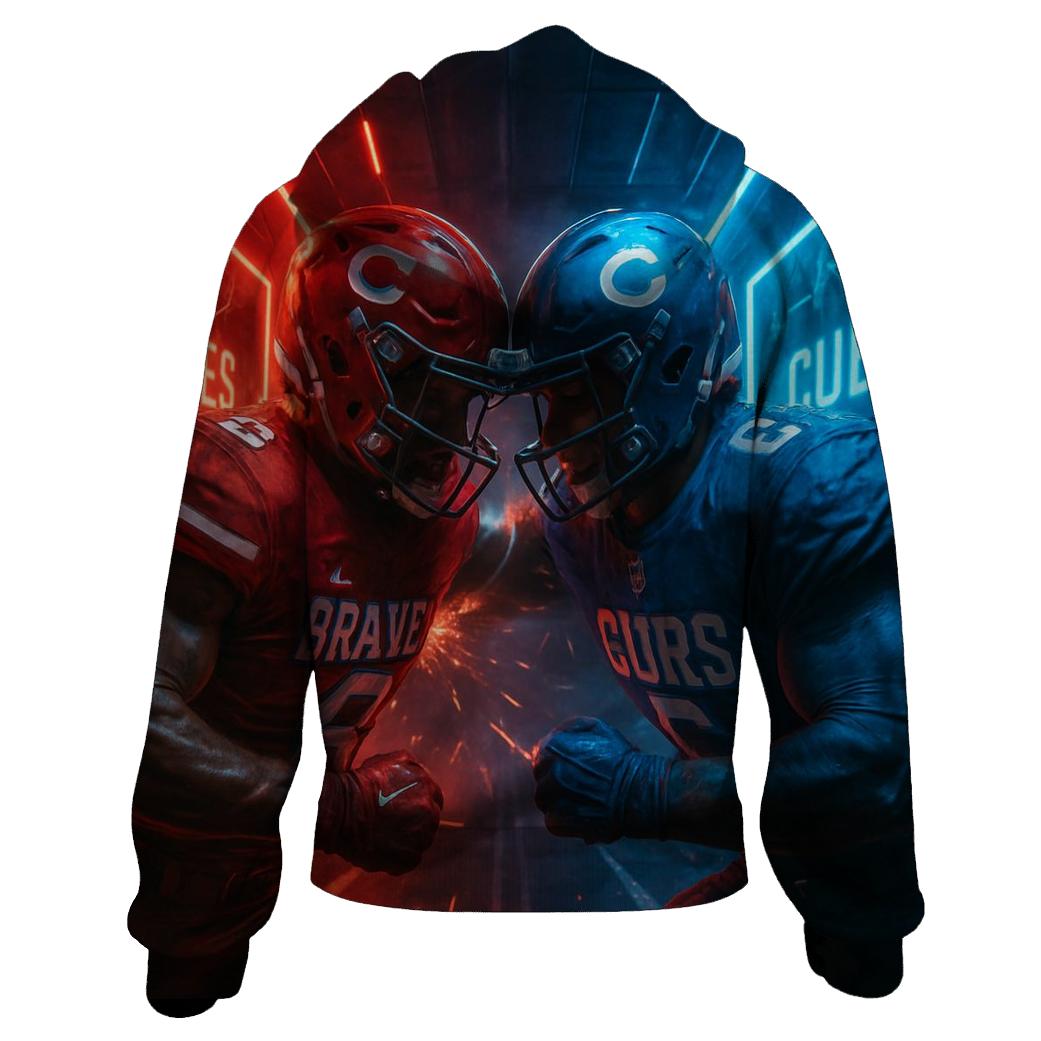 Neon Tunnel Faceoff Braves Vs Cubs graphic hoodies