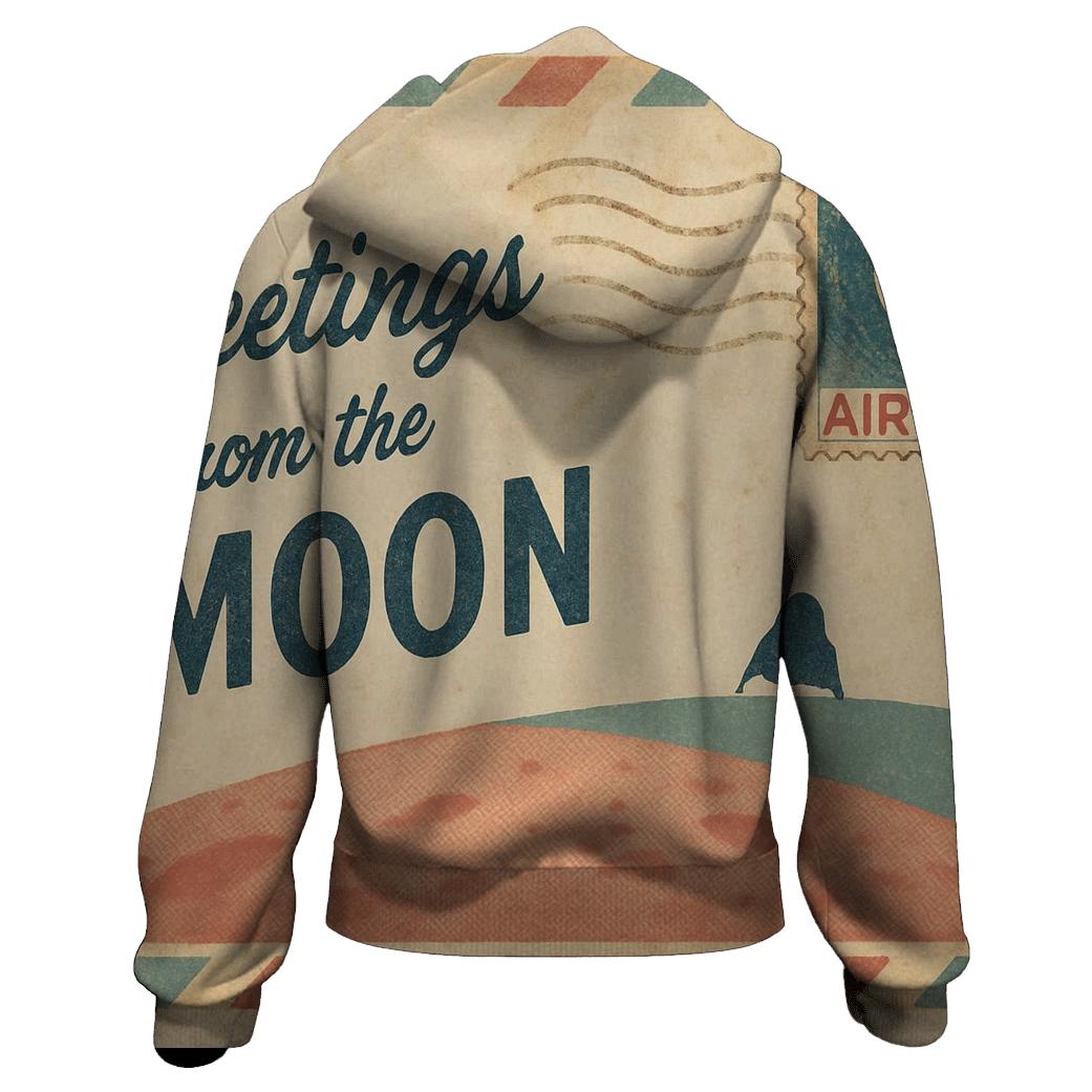Retro Air Mail Postcard From The Moon hoodie trends