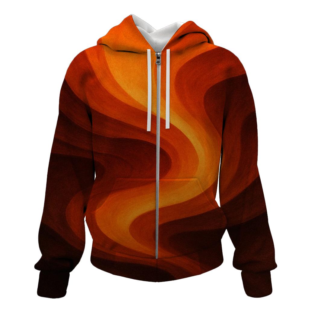 Molten Canyon Flow embroidered hoodies