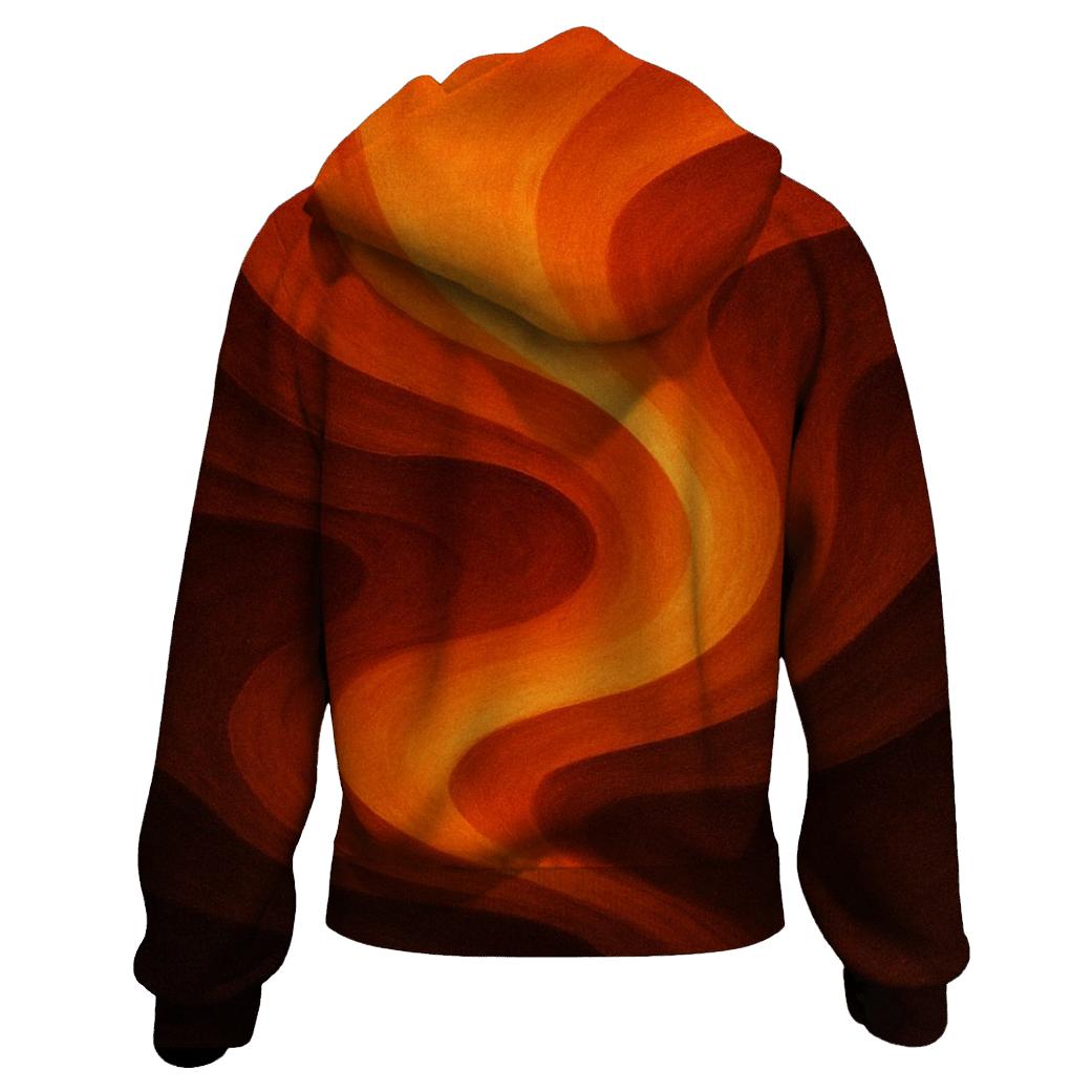 Molten Canyon Flow embroidered hoodies