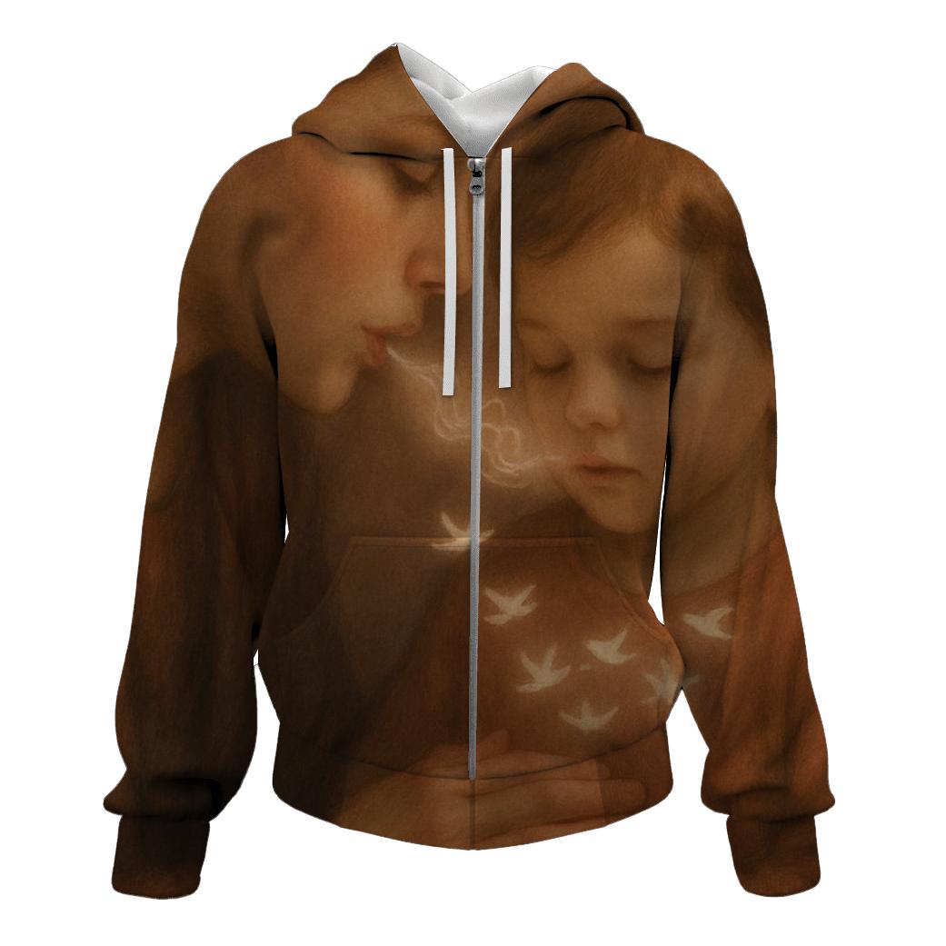 The Echo That Teaches The Heart To Speak zip-up hoodies