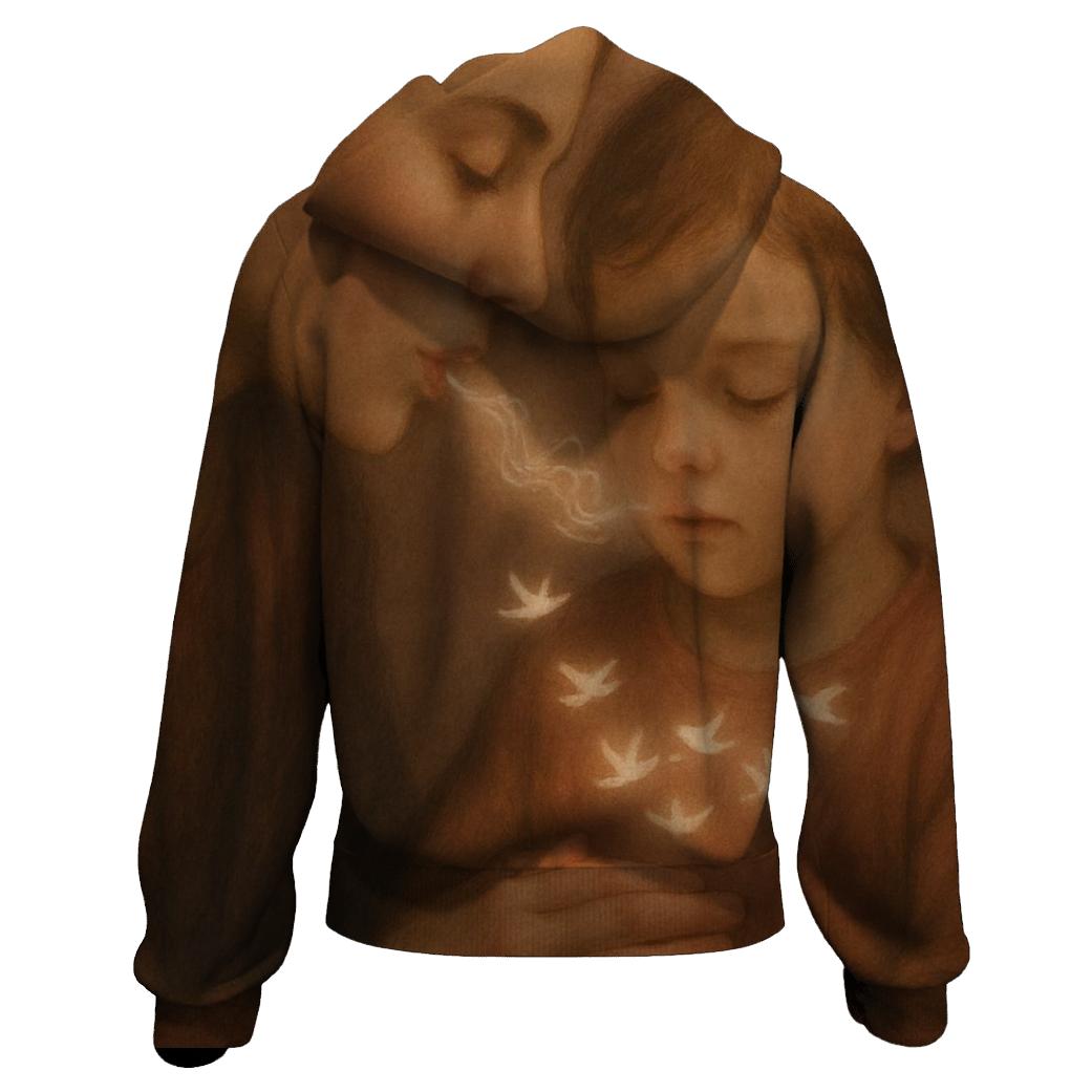 The Echo That Teaches The Heart To Speak zip-up hoodies
